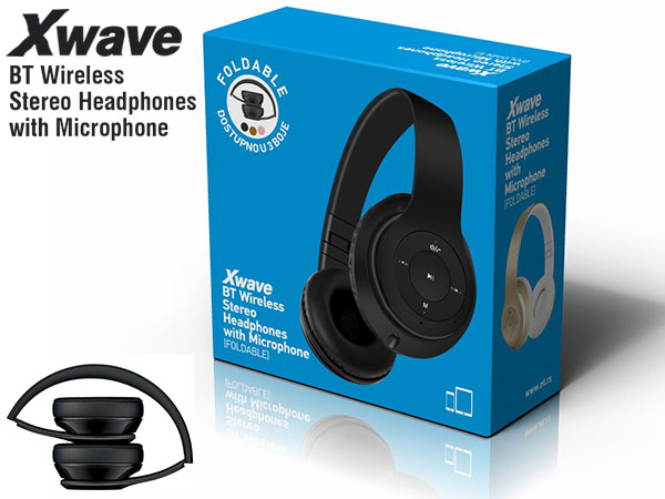 Xwave MX350 black Bluetooth slušalice stereo sa mikrofonom v4.2/FM/microSD - Слика 2