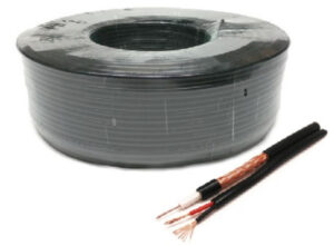 GEMBIRD KABL-COAX-RG59+2X0.75 CCA/PE/100M Outdoor Koaksialni kabl sa napojnim kablom 2x0,75mm black 100m