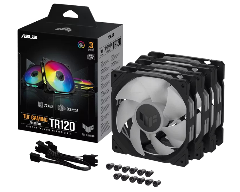 ASUS TUF GAMING TR120 ARGB BLACK EDITION 3IN1 ventilator - Слика 3