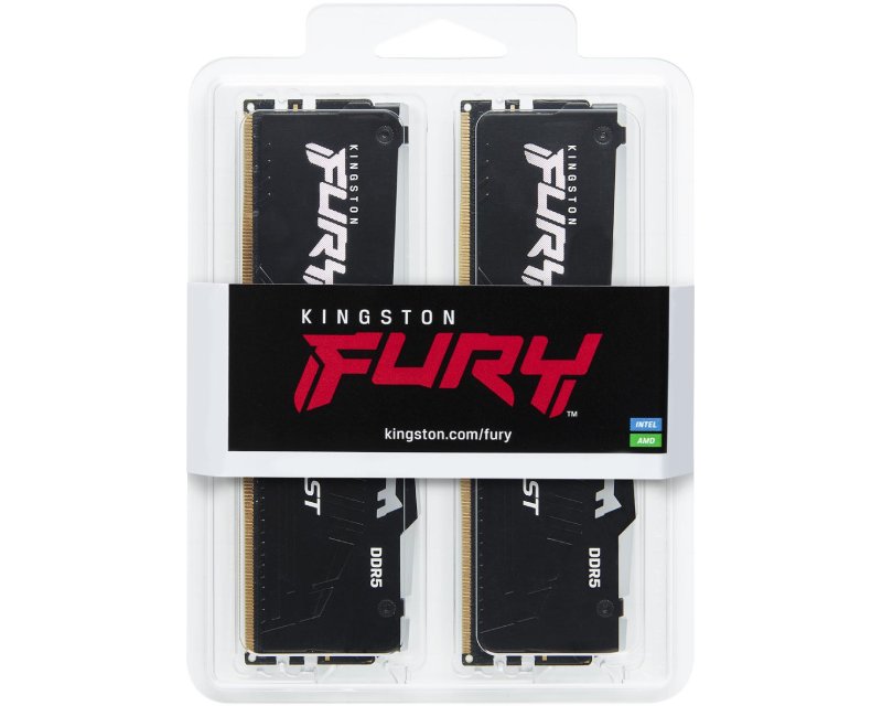 KINGSTON DIMM DDR5 64GB (2x32GB kit) 5600MT/s KF556C40BBAK2-64 Fury Beast RGB black XMP - Слика 2