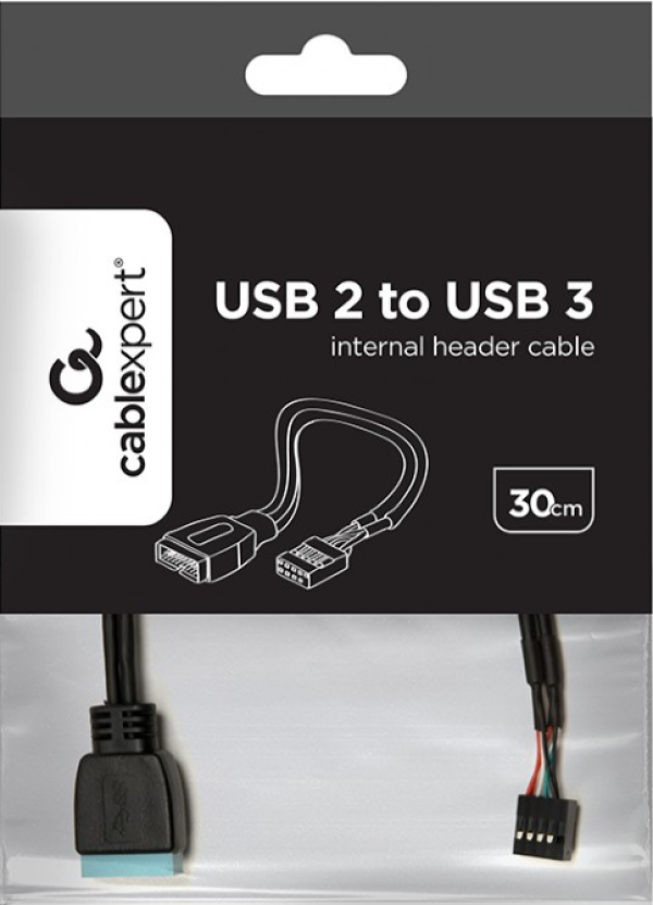 CC-U3U2-01 Gembird USB 2 to USB 3 interni kabl 9-pinski USB 2.0 na 19-pinski - Слика 3