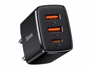 Brzi Punjac BASEUS Compact Quick Charger 2U+C/30W/crna