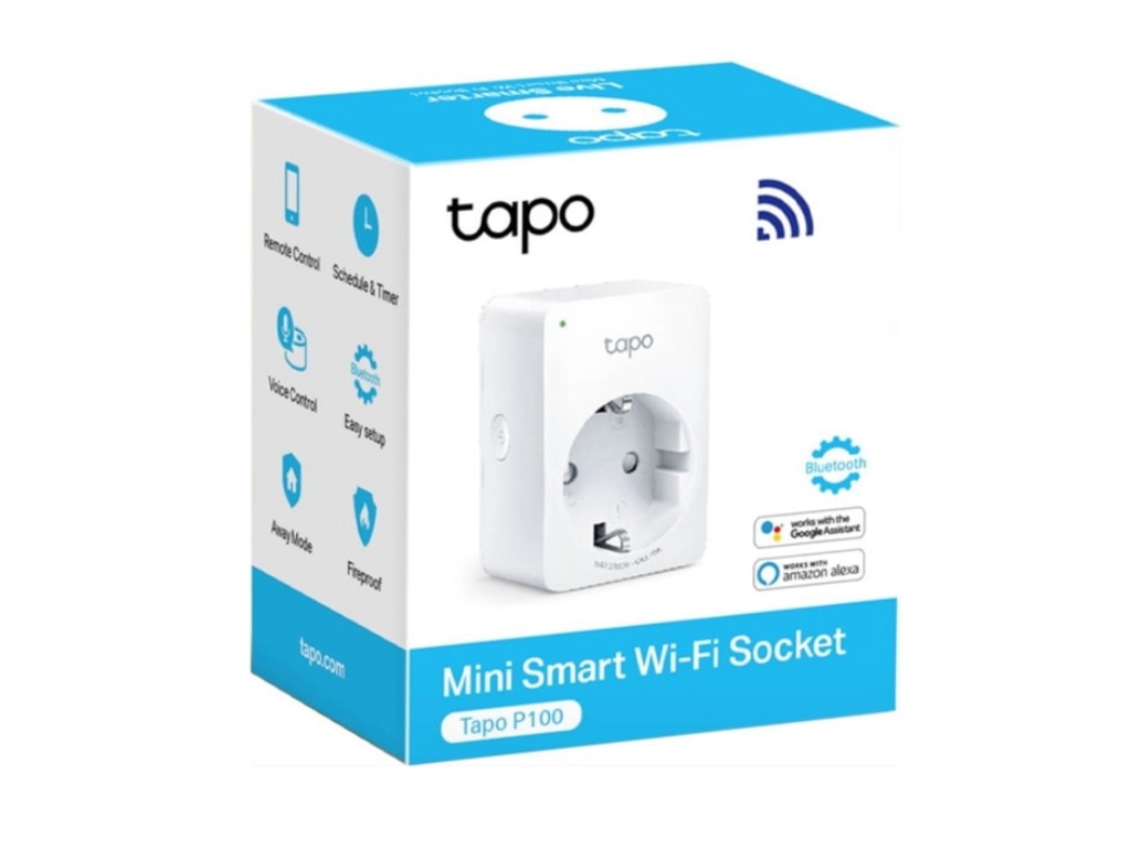 Pametna utičnica TP-LINK TAPO P100(1-PACK) Wi-Fi/2,4Ghz/Max Load 10 A/bela - Слика 2