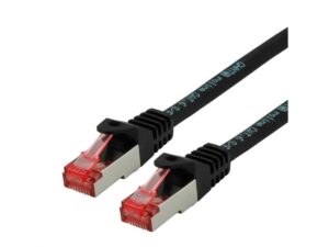 Secomp Roline S/FTP (PiMF) PatchCord Cat6A/CompLv, LSOH, crna, 0.5 m