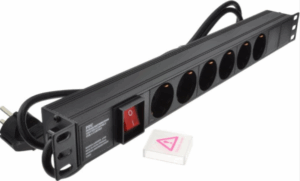ExeLink Razvodni PDU panel za rack 19 in, sa 6 uticnih mesta, kabl 2m (aluminijum)