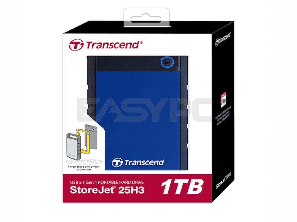 Hard disk TRANSCEND TS1TSJ25H3B eksterni/2TB/2.5"/USB 3.0/plava - Слика 2