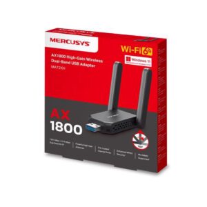 Mercusys MA72X V1.0, AX1800 High-Gain Wireless Dual-Band USB Adapter