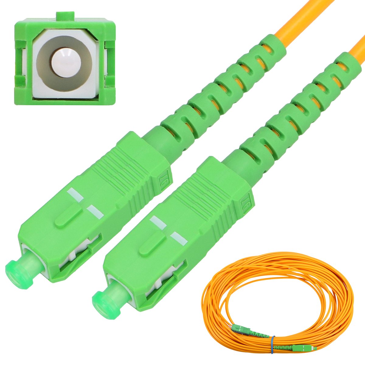Extralink Patchcord SC/APC-SC/APC SM, G652D, Simplex, 3mm, 5.0m