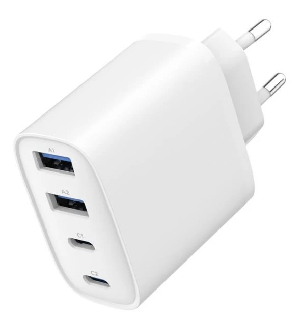 TA-UC-2A2C-PD40-01-W Gembird 4-port 40 W GaN USB PowerDelivery fast charger, white - Слика 2