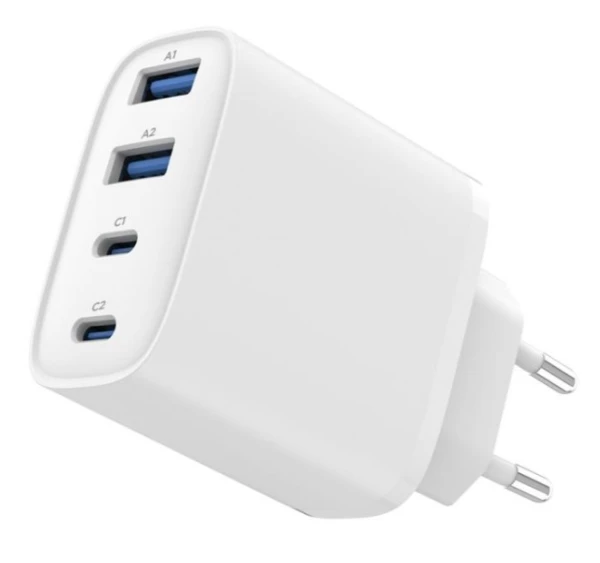 TA-UC-2A2C-PD40-01-W Gembird 4-port 40 W GaN USB PowerDelivery fast charger, white - Слика 4