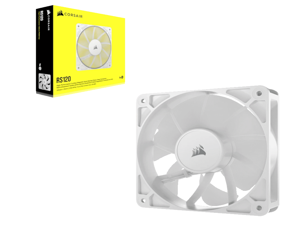 Ventilator CORSAIR RS120/120mm/single pack/bela - Слика 2