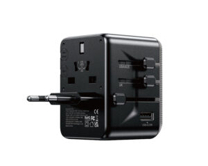 WEKOME WP-U69 Univerzalni Strujni GaN punjač, 5-porta USB (3.0 i 4 x 3.1 tipC-EU/UK/AU/US/JAP) 65W, crni