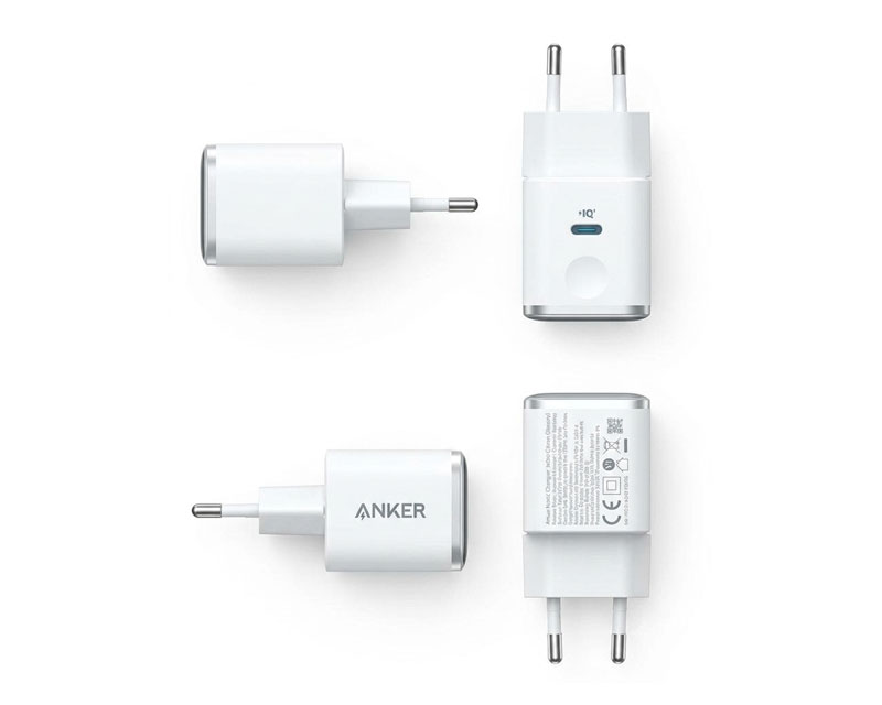 ANKER Nano 45W putni zidni punjač sa ekranom, USB-C port, beli - Слика 4