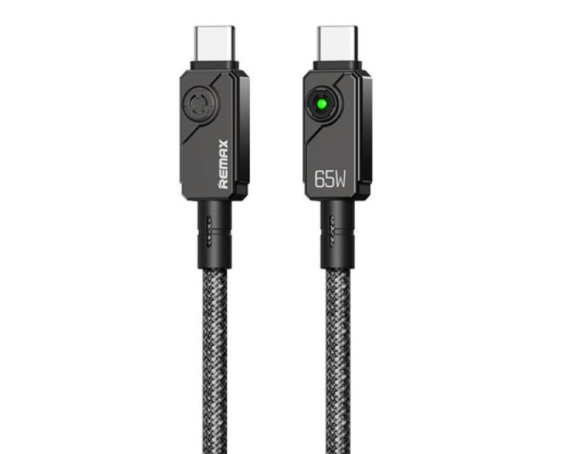 REMAX Kabl Swift Fast charging braided data cable 1.2M C36 65W(C-C) crni