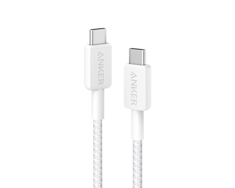 ANKER 322 USB tip-C na USB tip-C kabl M/M 0.9m, 60W, pleteni, beli - Слика 4