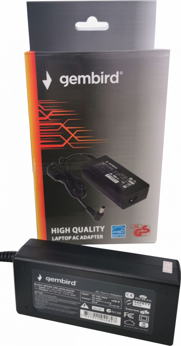 NPA65-200-3250 (IB10) ** Gembird punjac za laptop 65W-20V-3.25A, 4.0x1.7mm Yellow (780 Alt=IB09) - Слика 4