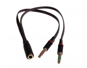 CCA-418A ** Gembird 3.5mm Headphone Mic Audio Y Splitter Cable Female to 2x3.5mm Male adapter (87)