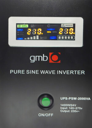 GEMBIRD UPS-PSW-2000VA GMB LONG, cist sinusni pretvarac sa produzenom autonomijom 1400W-220V/24V