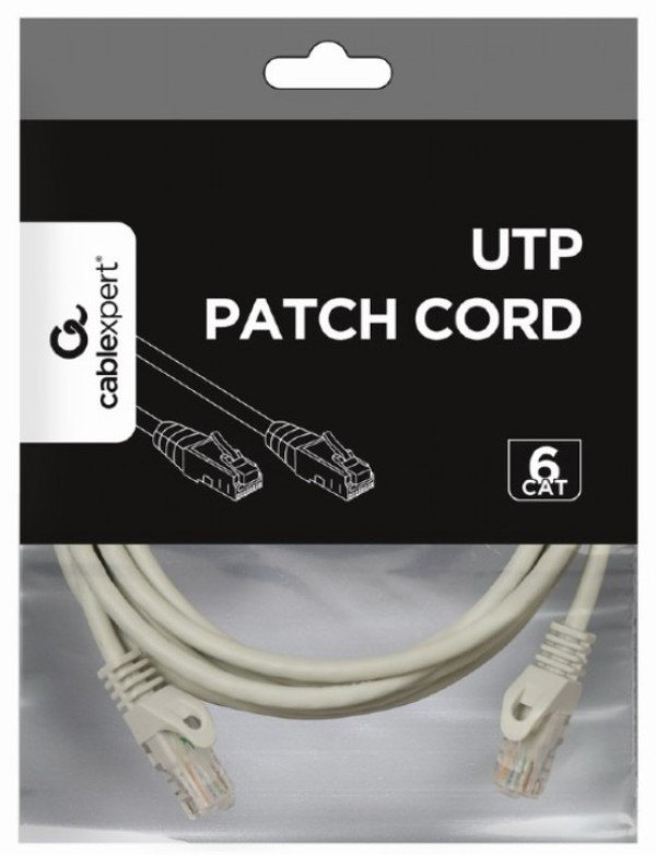 PP6U-3M Gembird Mrezni kabl, CAT6 UTP Patch cord 3m grey - Слика 3