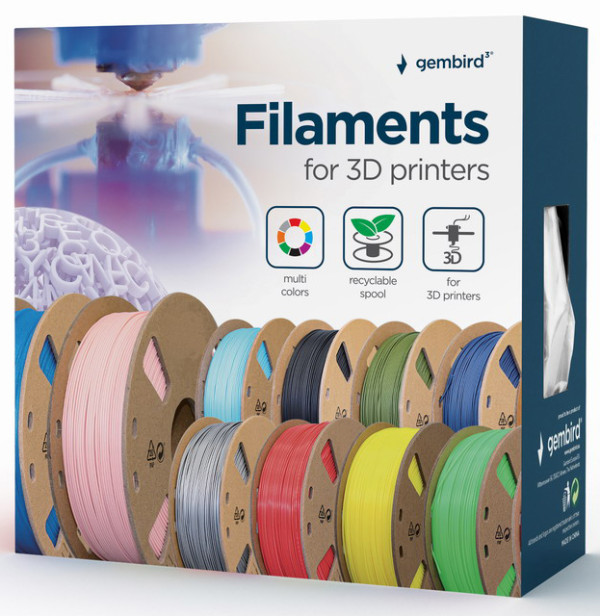 GEMBIRD 3DP-ABS1.75-01-G ABS Filament za 3D stampac 1.75mm, kotur 1KG GREEN - Слика 2