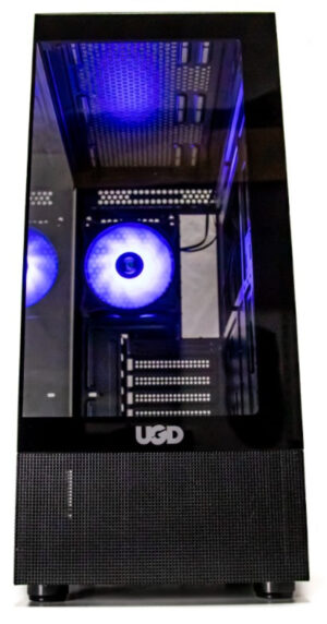 Kuciste Fusion 3333 ATX, staklena prednja i bocna strana, ugradjen 1x ARGB kuler, Crno