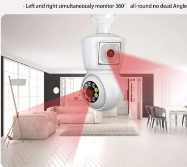 GEMBIRD CAM-IP6MP-Q3 GMB PTZ kamera 6mpix microSD iCSee xmeye Two-way voice 2x3,6mm SIJALICNO GRLO E27 *2195 - Слика 3
