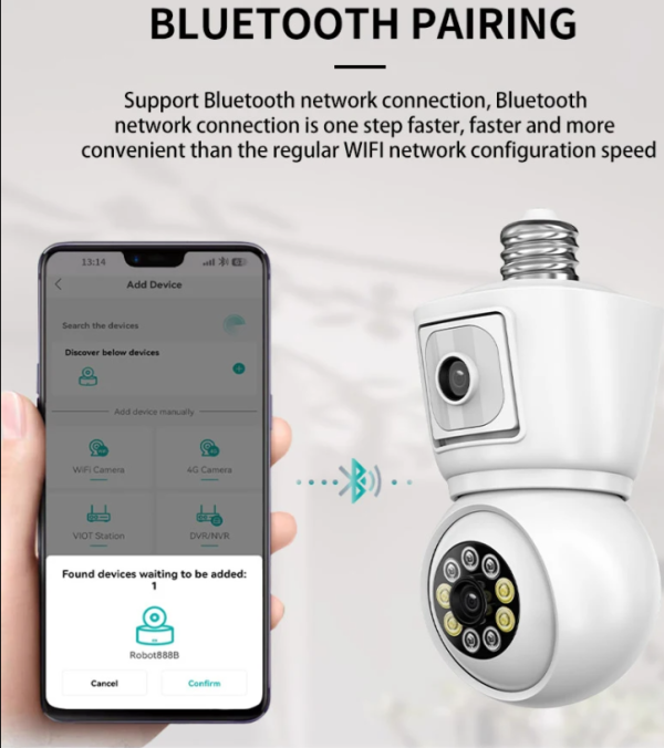 GEMBIRD CAM-IP6MP-Q3 GMB PTZ kamera 6mpix microSD iCSee xmeye Two-way voice 2x3,6mm SIJALICNO GRLO E27 *2195 - Слика 5
