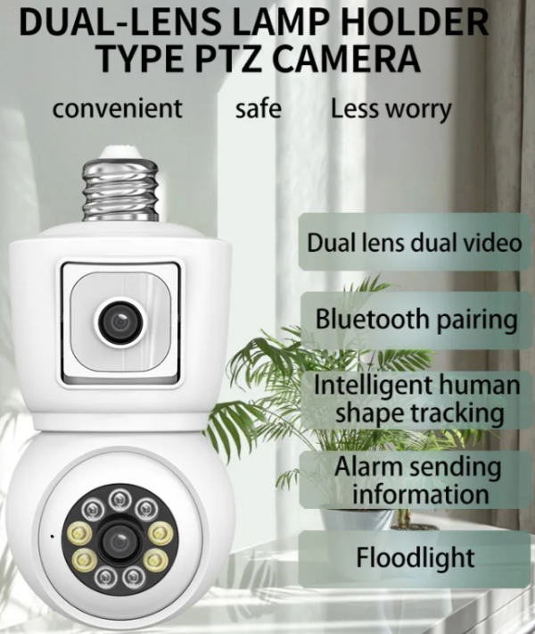 GEMBIRD CAM-IP6MP-Q3 GMB PTZ kamera 6mpix microSD iCSee xmeye Two-way voice 2x3,6mm SIJALICNO GRLO E27 *2195 - Слика 6