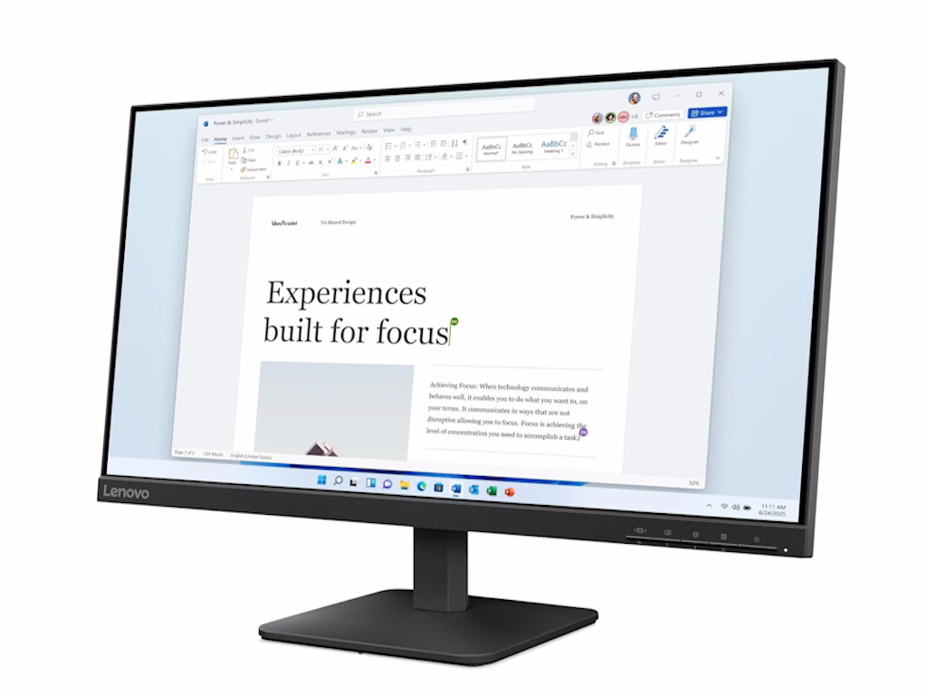 Monitor LENOVO L24-4e 23.8 "/IPS/1920x1080/100Hz/4ms/HDMI, VGA/crna - Слика 2