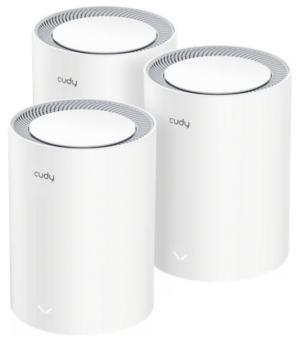 Cudy M3000 3-pack2.0,AX3000 2.5G Mesh Wi-Fi 6 System White, 4-Stream Dual-Band,2402 Mbps + 574 Mbps