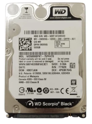 HDD 2.5 * 500GB WD5000BPKT  Black 7200rpm 16mb SATA 9.5mm