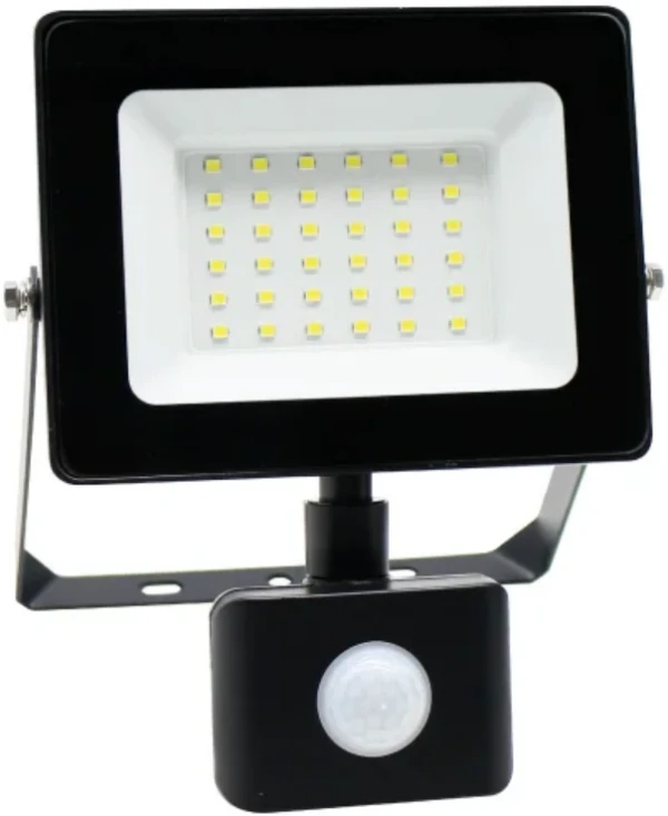 PROSTO LED reflektor sa PIR senzorom 30W 6500K,2500lm,metal,crna - Слика 4