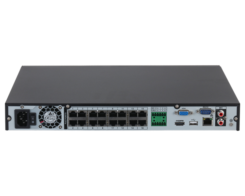 DAHUA NVR4216-16P-4KS3 16CH 1U 16PoE 2HDDs Lite + Network Video Recorder - Слика 2