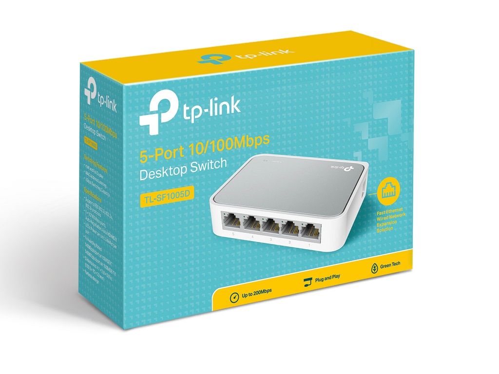 Switch TP-LINK TL-SF1005D 5x RJ45/10/100Mbps/plasticno kuciste - Слика 3